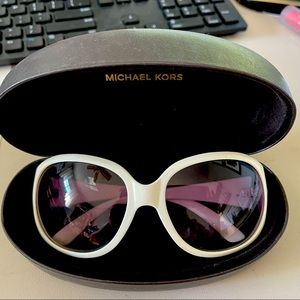 Michael Kors white frame sunglasses!  Only worn 2 times, excellent condition.